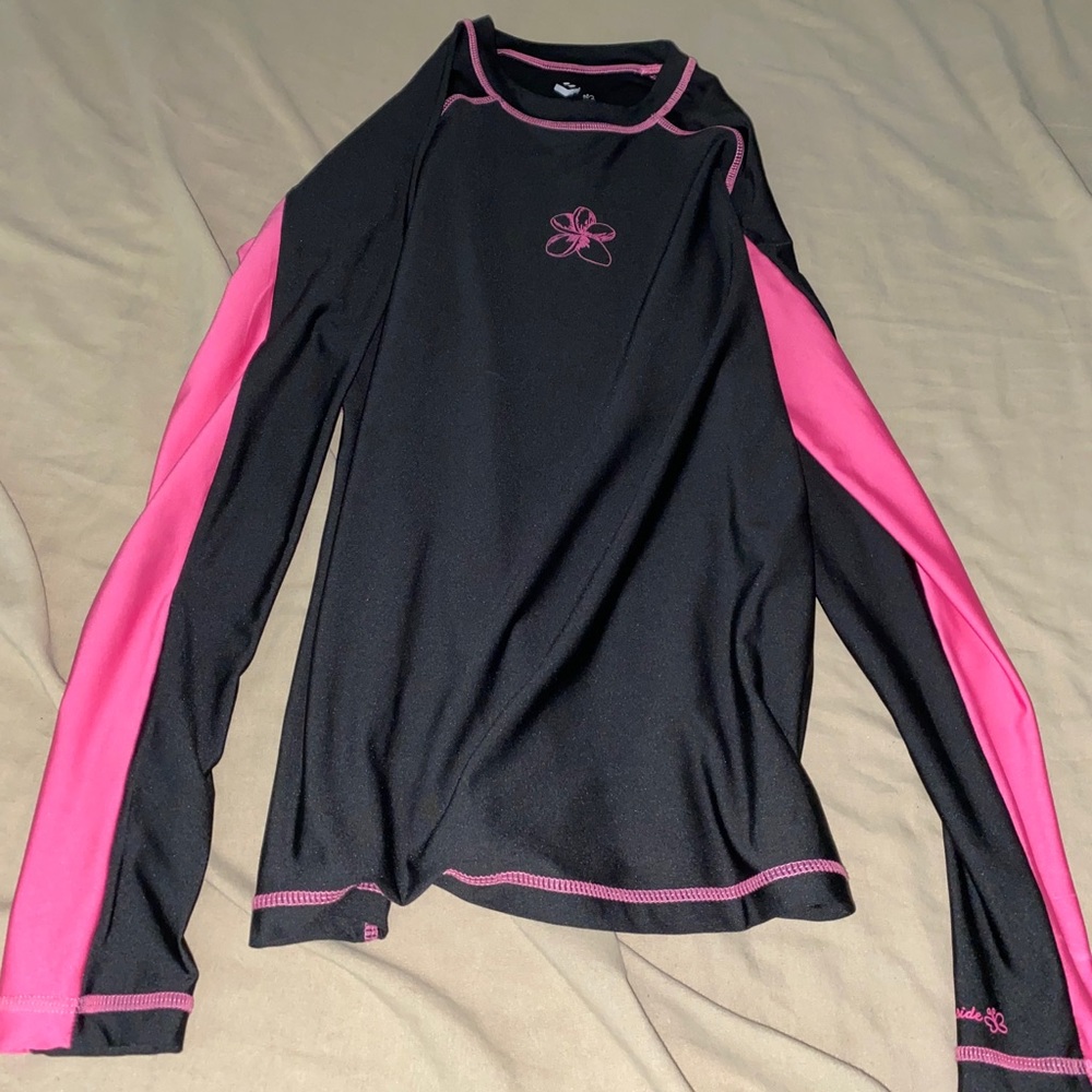 Black Swimming Long Sleeve Tee